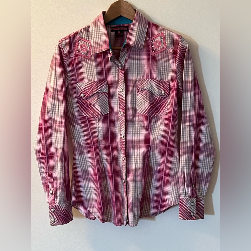 Rock & Roll Cowgirl Western Shirt with Embroidery